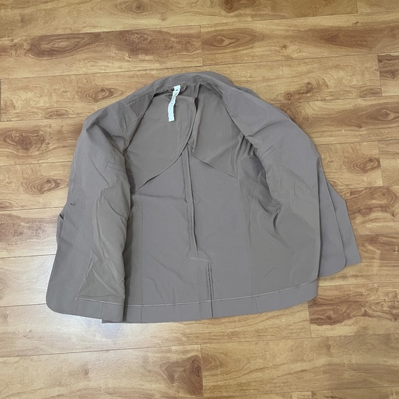 Lululemon Women Relaxed Fit Twill Blazer Brown Size M New With Tag - Picture 6 of 10